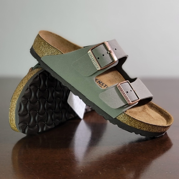 Birkenstock Shoes - Birkenstock Arizona Women's Sandals Slides Shoes 38 US 7 7.5 Stone Suede Leather